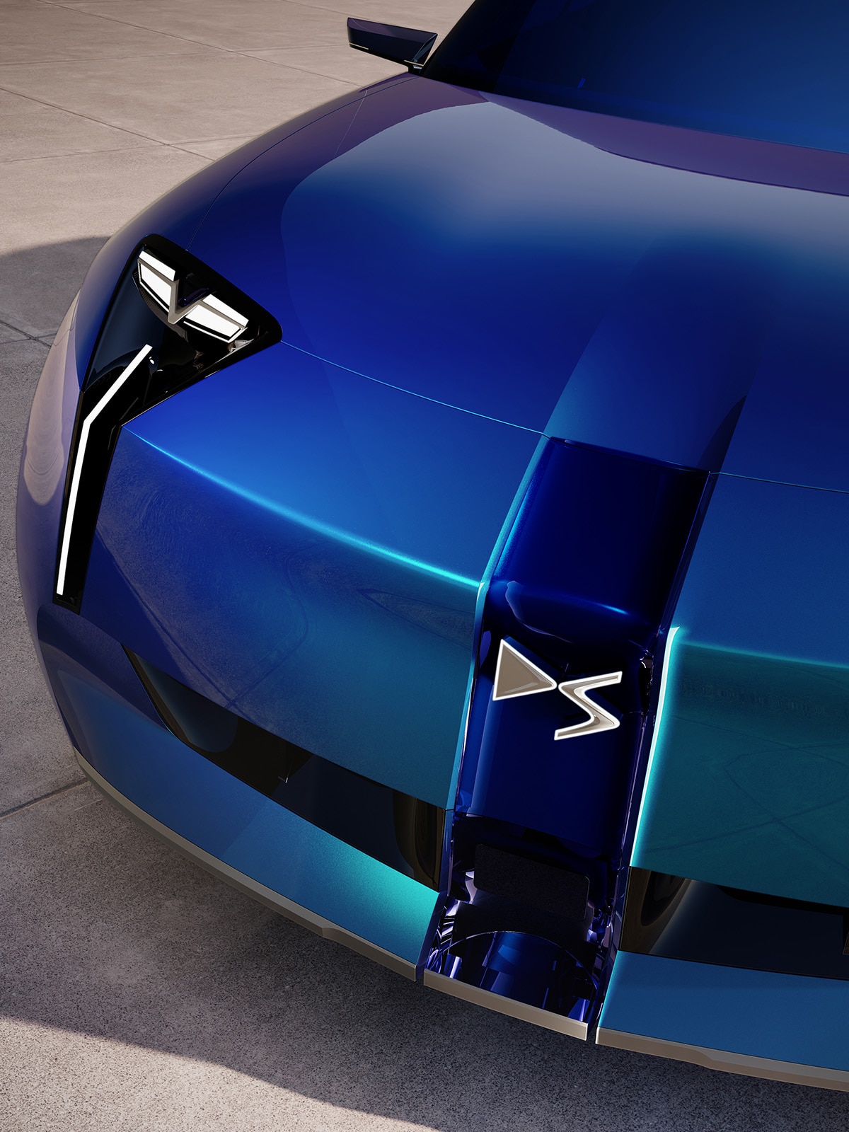 De voorzijde van de DS F3VER Concept Car